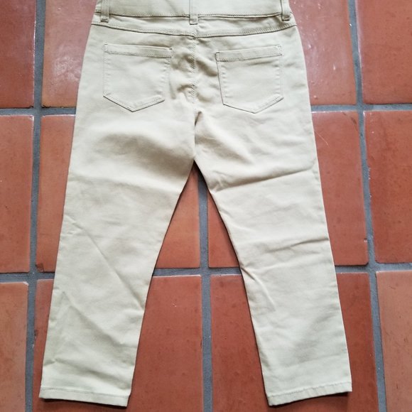 SUKO Mid Rise Pull On Tan Stretch Denim Capris - Picture 1 of 9